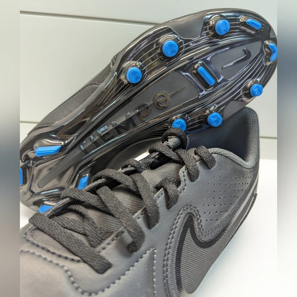 6Y Nike Tiempo Junior Legend 9 Club Multi Ground GS Black Blue Soccer cleats
